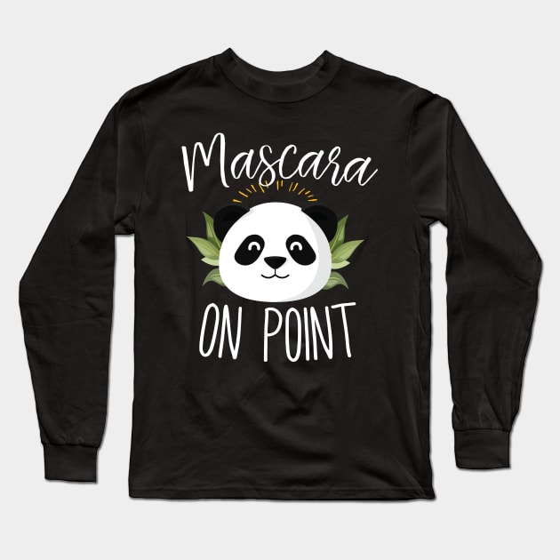 Panda Mascara on Point Long Sleeve T-Shirt by Eugenex